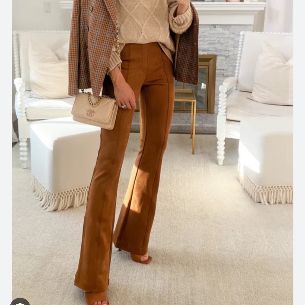 NWT SPANX faux suede flare pants!